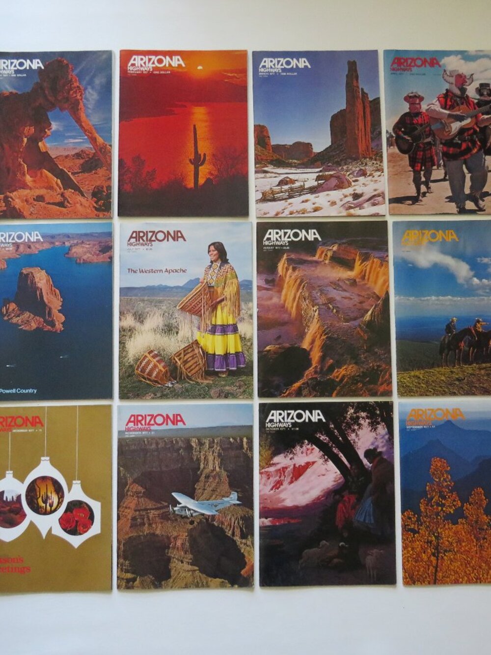 Arizona Highways Vintage Magazines Full Year Set 1977 12 issues